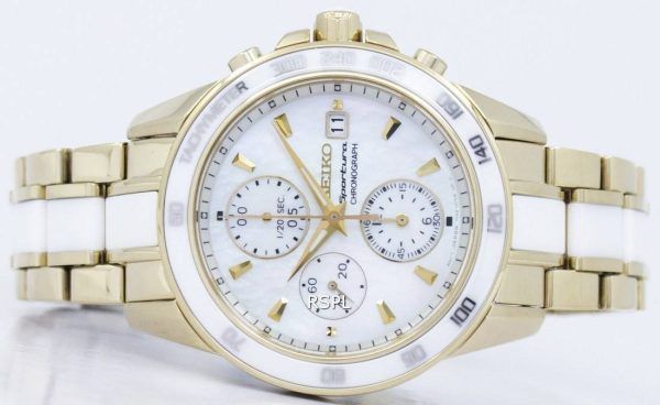 Seiko Sportura Chronograph kvartsi nopeusmittarin SNDX02 SNDX02P1 SNDX02P naisten Watch