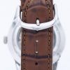 Seiko 5 urheilu sotilaallisen automaattinen Japanissa valmistettu suhde ruskea nahka SNZG07J1 LS7 Miesten Watch