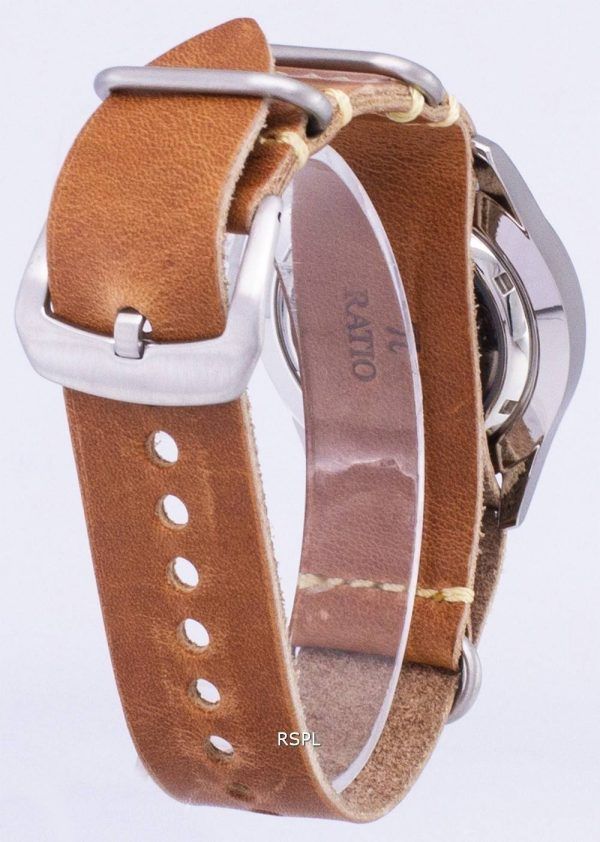 Seiko 5 urheilu SNZJ09J1 LS18 Japanissa valmistettu ruskea nahka hihna Miesten Watch