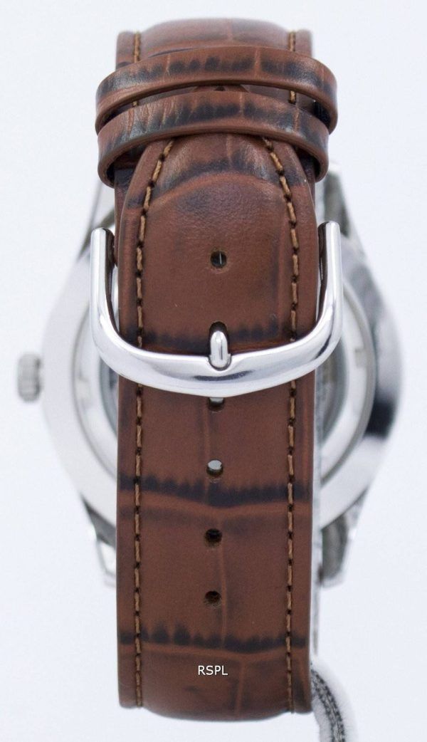 Seiko 5 urheilua automaattinen Japanissa valmistettu suhde ruskea nahka SNZG15J1 LS7 Miesten Watch