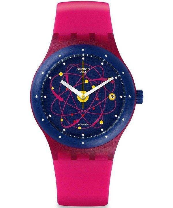 Swatch alkuperäiset Sistem vaaleanpunainen automaattinen SUTR401 Unisex Watch
