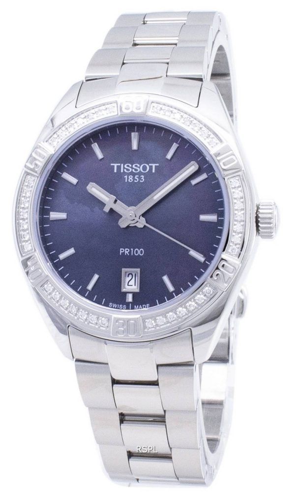 Tissot T-Classic PR 100 Lady Sport T 101.910.61.121.00 T1019106112100 Diamond aksentti kvartsi Naisten Kello