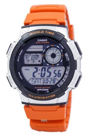 Casio nuorten sarja valaisin maailmassa aika hälytys AE 1000W 4BV Miesten kello