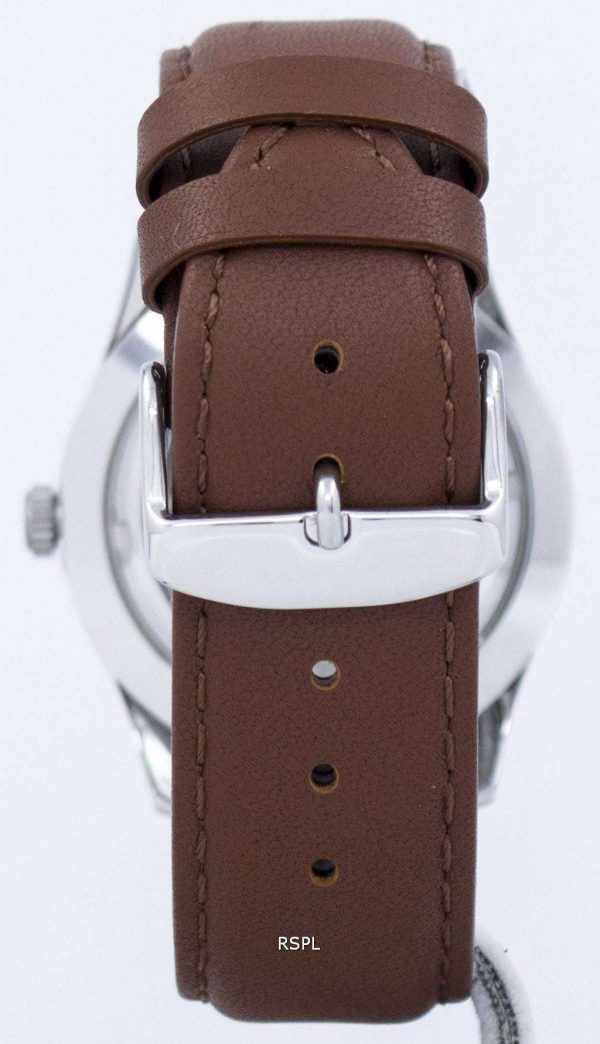Seiko 5 urheilua automaattinen Japanissa valmistettu suhde ruskea nahka SNZG15J1 LS12 Miesten Watch