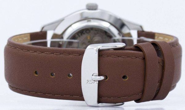 Seiko 5 urheilua automaattinen Japanissa valmistettu suhde ruskea nahka SNZG15J1 LS12 Miesten Watch