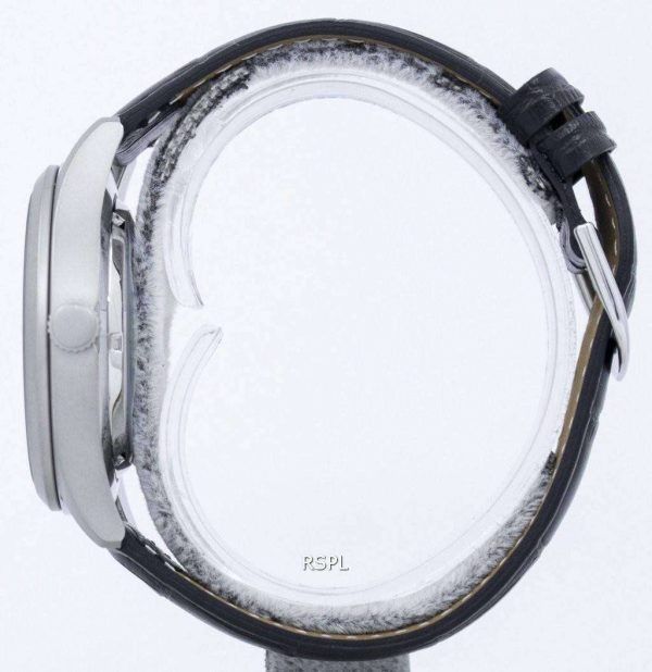 Seiko 5 urheilua automaattinen Japanissa valmistettu suhde musta nahka SNZG15J1-LS6 Miesten Watch