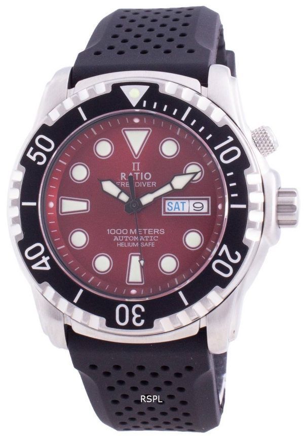 Suhdevapaa Diver Helium-Safe 1000M Sapphire Automaattinen 1068HA90-34VA-RED miesten kello