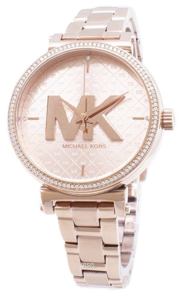 Kunnostettu Michael Kors Sofie Diamond aksentti kvartsi MK4335 naisten kello