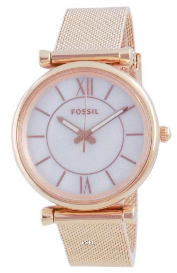 Fossil Carlie Rose Gold Tone Quartz ES5058SET naisten kello
