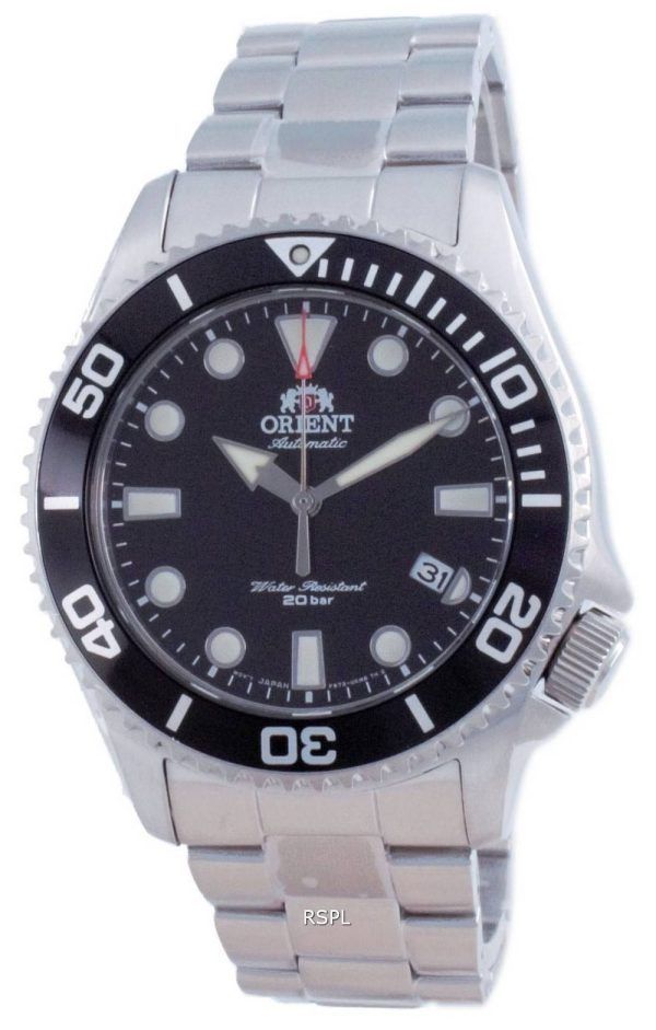 Orient 70-vuotispäivän automaattinen sukeltajan musta soittaa RA-AC0K01B00C 200M miesten kello