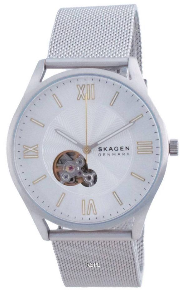 Skagen Holst avoimen sydämen ruostumattomasta teräksestä valmistettu automaattinen SKW6711 miesten kello
