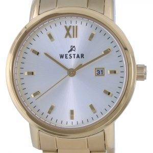 Westar White Dial Rose Gold SÃ¤vy ruostumattomasta terÃ¤ksestÃ¤ valmistettu kvartsi 40245 PPN 601 naisten kello