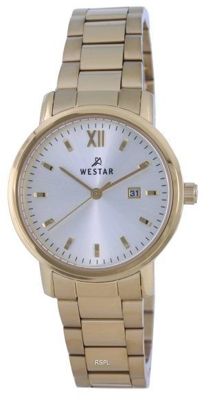 Westar White Dial Rose Gold SÃ¤vy ruostumattomasta terÃ¤ksestÃ¤ valmistettu kvartsi 40245 PPN 601 naisten kello