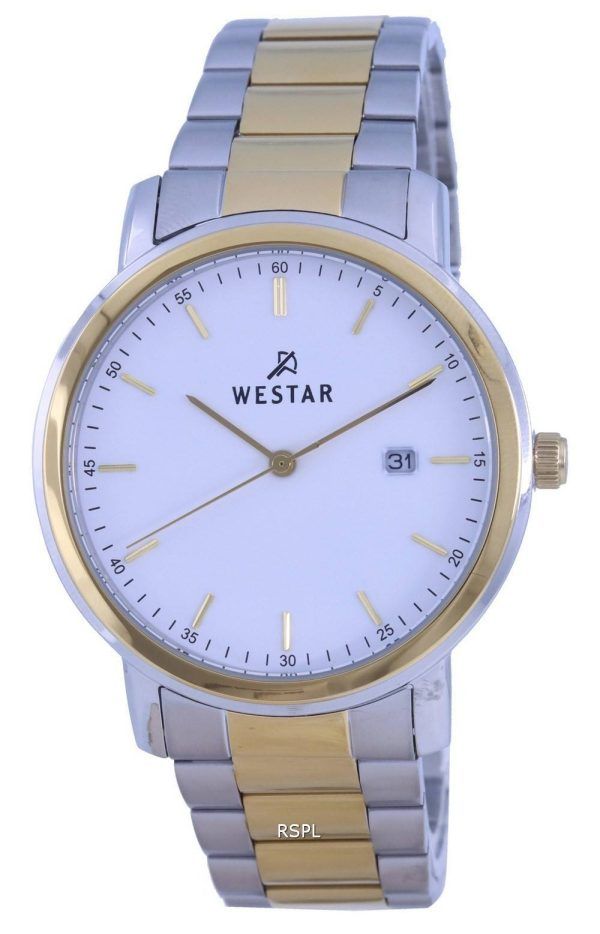 Westar White Kellotaulu kaksisÃ¤vyinen ruostumattomasta terÃ¤ksestÃ¤ valmistettu kvartsi 50245 CBN 101 miesten kello