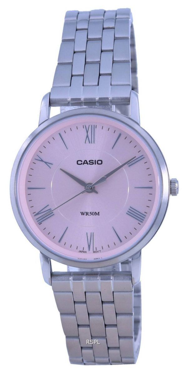 Casio Analoginen hopeakellotaulu ruostumattomasta terÃ¤ksestÃ¤ valmistettu kvartsi LTP-B110M-7A LTPB110M-7 naisten kello