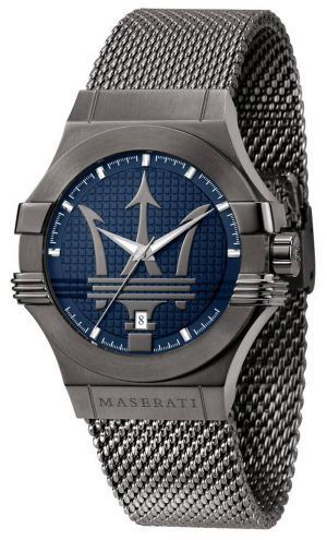 Maserati Potenza harmaa kellotaulu ruostumattomasta terÃ¤ksestÃ¤ kvartsi R8853108007 100M miesten kello