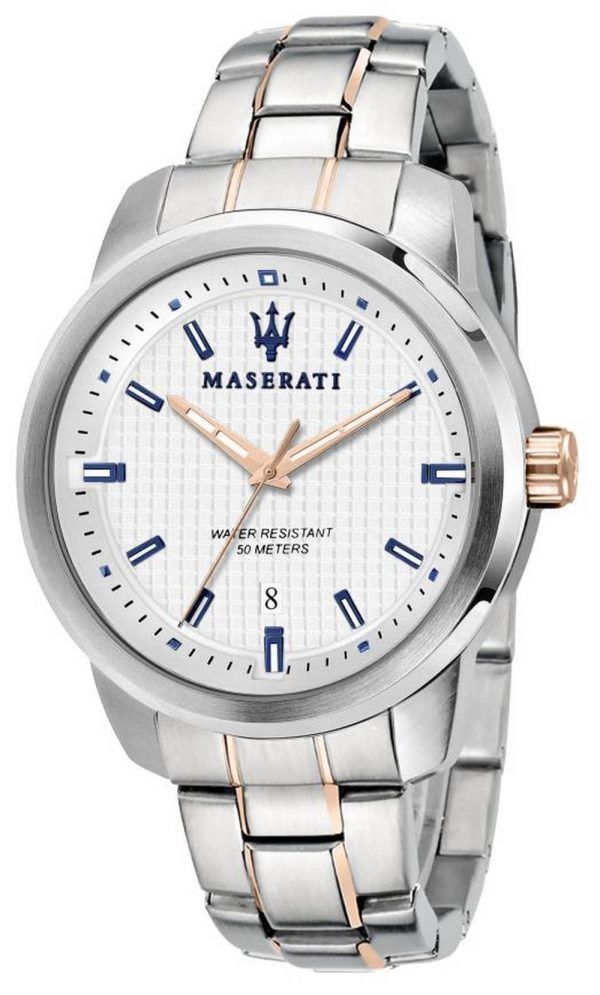 Maserati Successo musta kellotaulu ruostumattomasta terÃ¤ksestÃ¤ kvartsi R8853121006 miesten kello