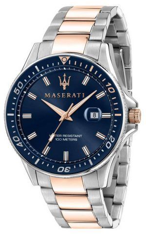 Maserati Blue Edition sininen kellotaulu ruostumattomasta terÃ¤ksestÃ¤ valmistettu kvartsi R8853141001 100M miesten kello