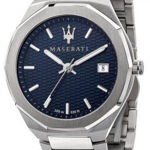 Maserati Aqua Edition musta kellotaulu ruostumattomasta terÃ¤ksestÃ¤ valmistettu kvartsi R8853144001 100M miesten kello