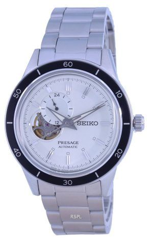 Seiko Presage Style 60-luvun avoin sydÃ¤n, musta kellotaulu automaattinen SSA425 SSA425J1 SSA425J miesten kello