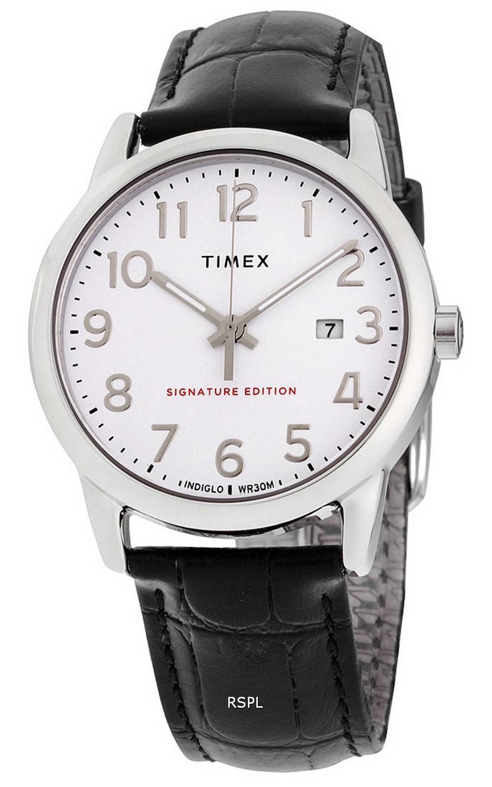 Timex Easy Reader Signature Edition nahkahihna kvartsi TW2R65100 miesten kello