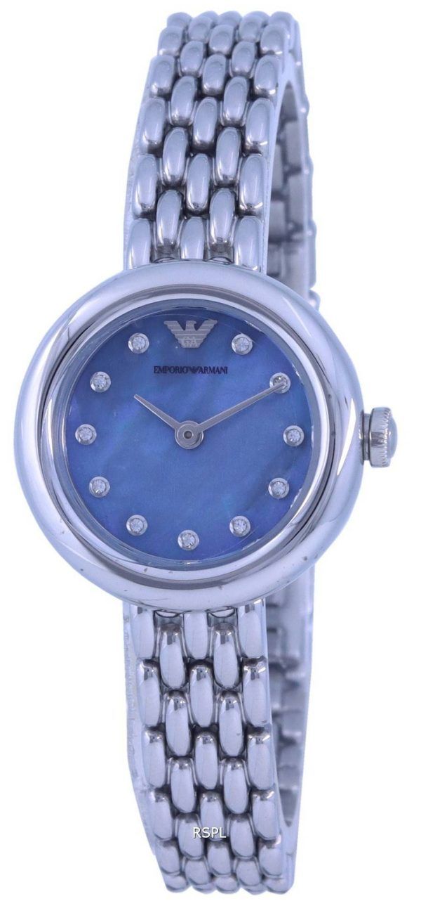 Emporio Armani Rosa Blue Kellotaulu ruostumattomasta teräksestä valmistettu kvartsi AR80051 naisten kello