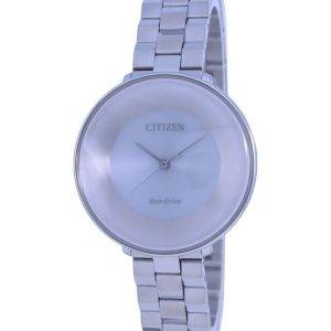 Citizen hopea kellotaulu ruostumattomasta teräksestä Eco-Drive EM0600-87A naisten kello