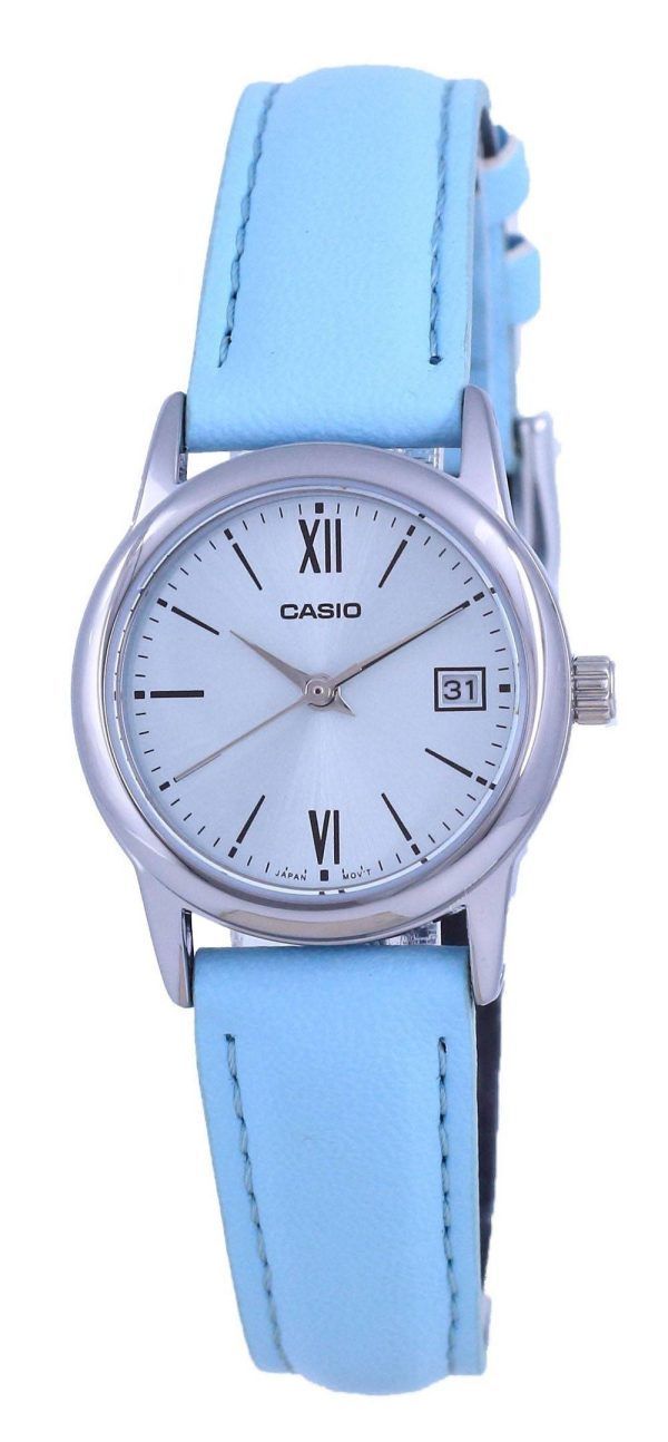 Casio Blue Dial ruostumaton teräs analoginen kvartsi LTP-V002L-2B3 LTPV002L-2 naisten kello