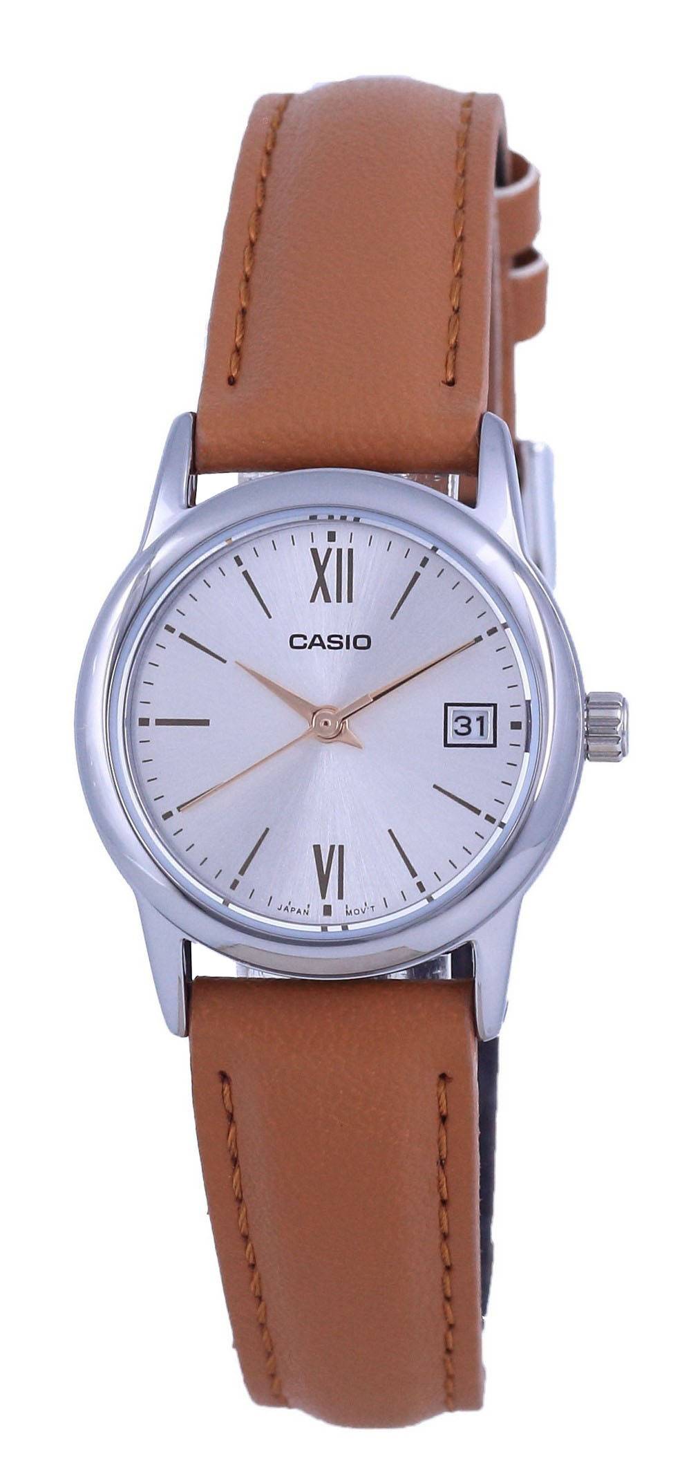 Casio hopea kellotaulu ruostumaton teräs analoginen kvartsi LTP-V002L-7B3 LTPV002L-7 naisten kello