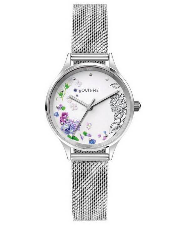 Oui & Me Bichette valkoinen kellotaulu ruostumattomasta teräksestä valmistettu kvartsi ME010175 naisten kello