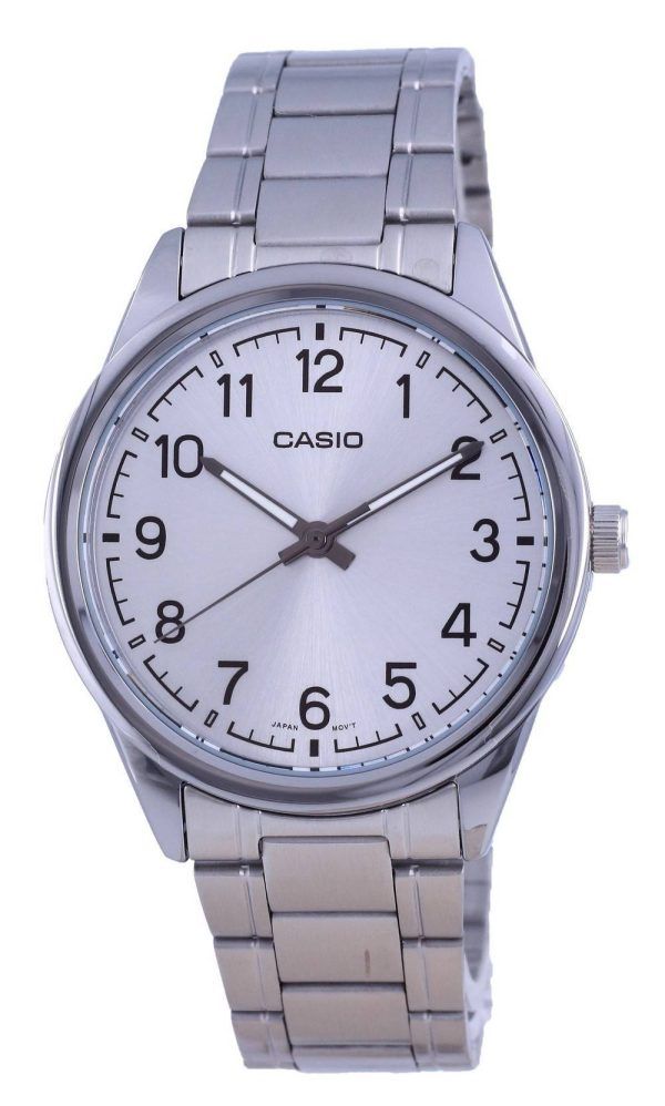 Casio Silver Dial ruostumaton teräs analoginen kvartsi MTP-V005D-7B4 MTPV005D-7 miesten kello
