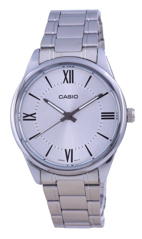Casio Silver Dial ruostumaton teräs analoginen kvartsi MTP-V005D-7B5 MTPV005D-7 miesten kello