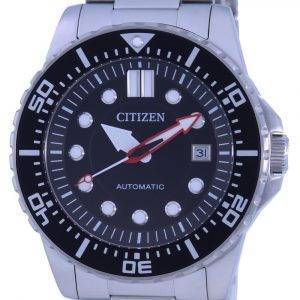 Citizen musta kellotaulu ruostumattomasta teräksestä automaattinen NJ0120-81E 100M miesten kello