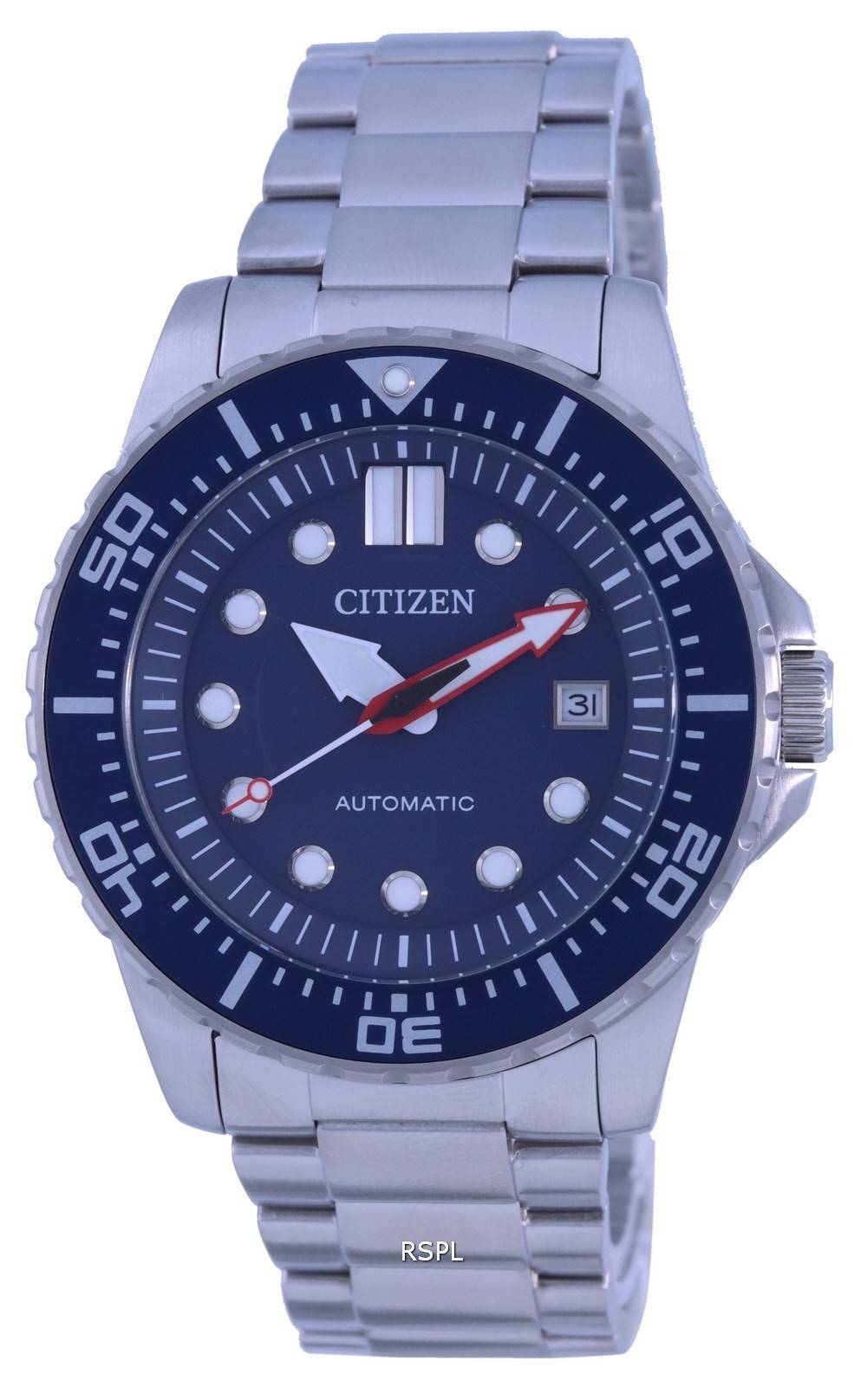 Citizen Blue Kellotaulu ruostumattomasta teräksestä automaattinen NJ0121-89L 100M miesten kello