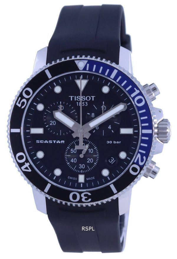 Tissot T-Sport Seastar 1000 sukeltajan kronografikvartsi T120.417.17.051.02 T1204171705102 300M miesten kello