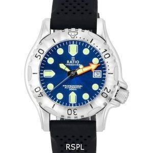Ratio FreeDiver Professional Sapphire Blue Sunray kellotaulu automaattinen RTF019 500M miesten kello