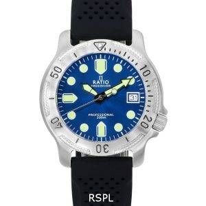 Ratio FreeDiver Professional Sapphire Blue Sunray kellotaulu kvartsi RTF023 200M miesten kello