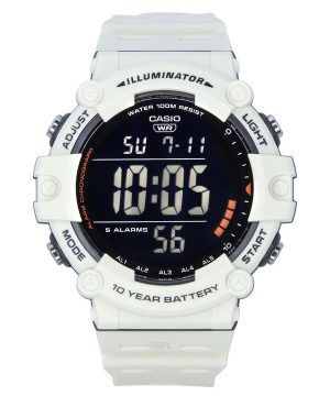 Casio Standard digitaalinen valkoinen hartsihihna kvartsi AE-1500WH-8B2 100M miesten kello