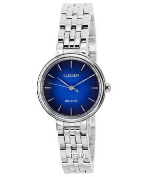 Citizen L Eco-Drive ruostumattomasta teräksestä valmistettu sininen kellotaulu EM0990-81L naisten kello