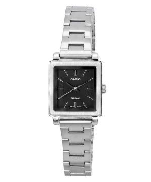 Casio Standard Analoginen ruostumattomasta teräksestä valmistettu musta kellotaulu kvartsi LTP-E176D-1A naisten kello