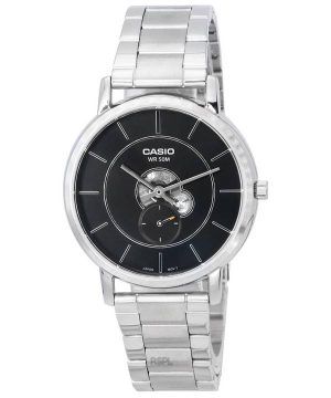 Casio Standard Analoginen ruostumattomasta teräksestä valmistettu musta kellotaulu kvartsi MTP-B130D-1A MTPB130D-1 miesten kello