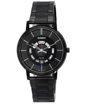 Casio Standard Analoginen ruostumattomasta teräksestä valmistettu musta kellotaulu kvartsi MTP-B135B-1A MTPB135B-1 miesten kello
