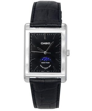 Casio Standard Analog Moon Phase nahkaranneke musta kellotaulu kvartsi MTP-M105L-1A miesten kello