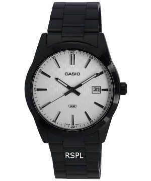 Casio Analoginen ruostumattomasta teräksestä valmistettu valkoinen kellotaulu kvartsi MTP-VD03B-7A MTPVD03B-7 miesten kello
