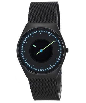 Skagen Grenen Solar Halo Midnight ruostumattomasta teräksestä valmistettu musta kellotaulu SKW6874 miesten kello