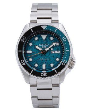 Seiko 5 Sports SKX Style ruostumattomasta teräksestä läpinäkyvä sininen kellotaulu automaattinen SRPJ45K1 100M miesten kello