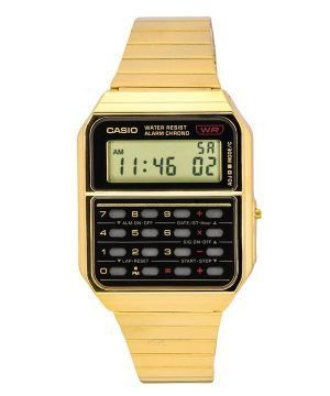 Casio Vintage digitaalinen laskin kultasävyinen ruostumaton teräskvartsi CA-500WEG-1A miesten kello