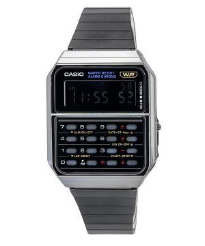 Casio Vintage digitaalinen laskin ruostumattomasta teräksestä valmistettu kvartsi CA-500WEGG-1B miesten kello