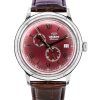 Orient Bambino GMT Version 8 nahkahihna, punainen kellotaulu, automaattinen RA-AK0705R10B miesten kello