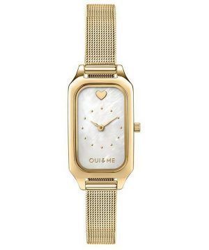 Oui &amp, Me Finette valkoinen kellotaulu kultasävyinen ruostumaton teräskvartsi ME010198 naisten kello